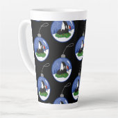 Tasse Latte Baleine tueuse Orca Christmas (Angle gauche)