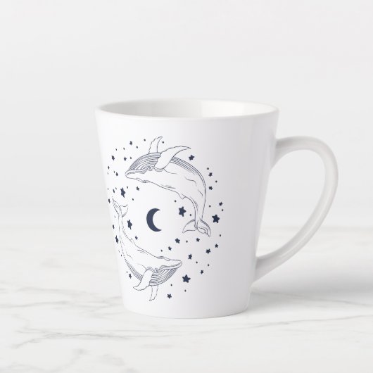 Tasse Latte Baleines dansantes (Droite)