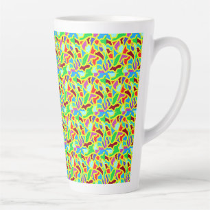 Tasse Latte Balises à motifs d'art aux couleurs mixtes