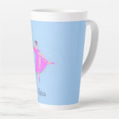 Tasse Latte Ballerina Danseuse Magenta Rosée Rosée Rosée Rosée (Angle droit)