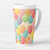 Tasse Latte Ballons de fête de différentes couleurs (Angle droit)