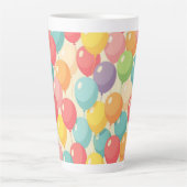 Tasse Latte Ballons de fête de différentes couleurs (Devant)