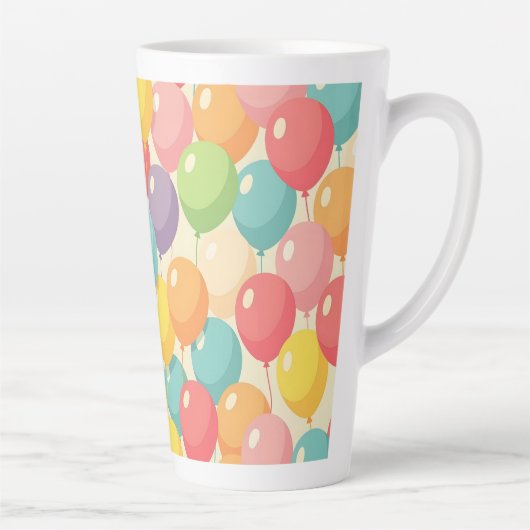 Tasse Latte Ballons de fête de différentes couleurs (Droite)