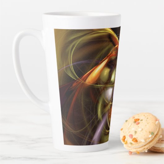 Tasse Latte Ballons et Rubans  Abstrait (En situation)