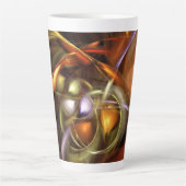 Tasse Latte Ballons et Rubans  Abstrait (Devant)
