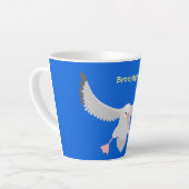 Tasse Latte Bande dessinée de l'oiseau mûre albatros (Angle gauche)