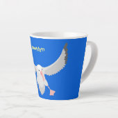 Tasse Latte Bande dessinée de l'oiseau mûre albatros (Angle droit)