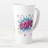 Tasse Latte Bande dessinée OOPS (Angle droit)