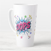 Tasse Latte Bande dessinée OOPS (Angle gauche)