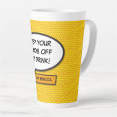 Tasse Latte Bande dessinée Pop Art Personnalisé Livre Discours (Angle droit)