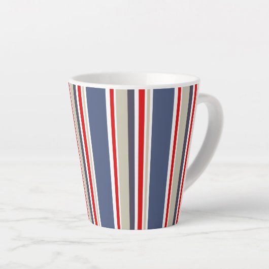 Tasse Latte Bande en gras marine (Angle droit)