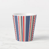 Tasse Latte Bande en gras marine (Devant)