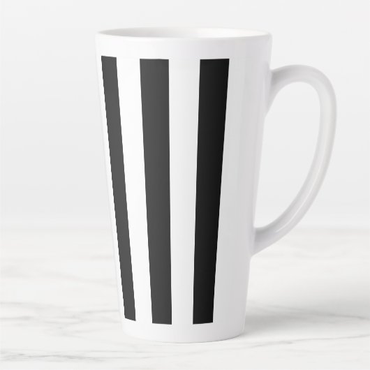 Tasse Latte Bande noire et blanche (Droite)