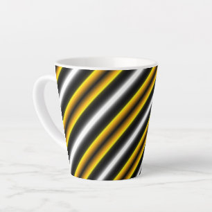 Tasse Latte Bandes arc-en-ciel blanc jaune