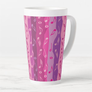 Tasse Latte Bandes de notes musicales