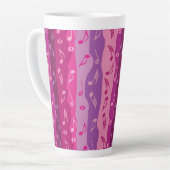 Tasse Latte Bandes de notes musicales (Angle gauche)