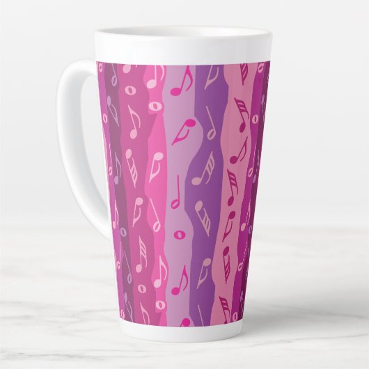 Tasse Latte Bandes de notes musicales (Angle gauche)