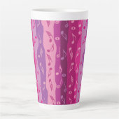 Tasse Latte Bandes de notes musicales (Devant)