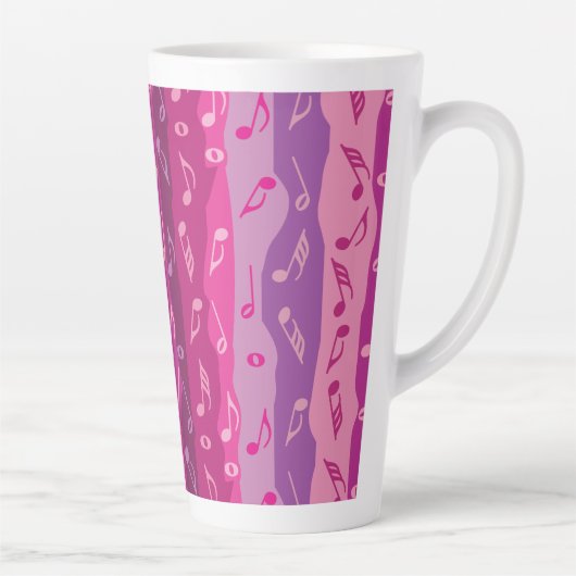 Tasse Latte Bandes de notes musicales (Droite)