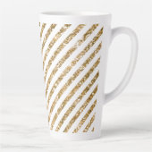 Tasse Latte Bandes de Parties scintillant d'or (Droite)
