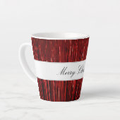 Tasse Latte Bandes de pinces de verre rouge (Angle gauche)