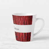 Tasse Latte Bandes de pinces de verre rouge (Droite)