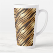 Tasse Latte Bandes Empreintes de léopard Brown d'or (Droite)
