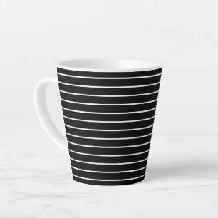 Tasse Latte Bandes noires et blanches