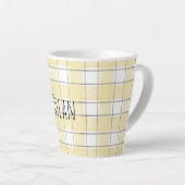 Tasse Latte Bandes plaquées or jaune blanc (Angle droit)