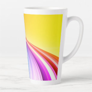 Tasse Latte Bannière Arrière - plan orange de conception abstr