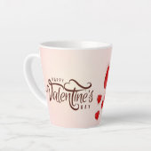 Tasse Latte Bannière décorative de la Saint-Valentin (Angle gauche)
