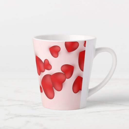 Tasse Latte Bannière décorative de la Saint-Valentin (Droite)