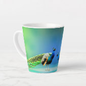 Tasse Latte Bannière Peacocks (Angle gauche)