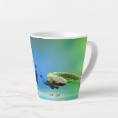 Tasse Latte Bannière Peacocks (Angle droit)