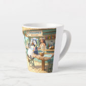 Tasse Latte Bar de plage du Pingouin (Angle droit)
