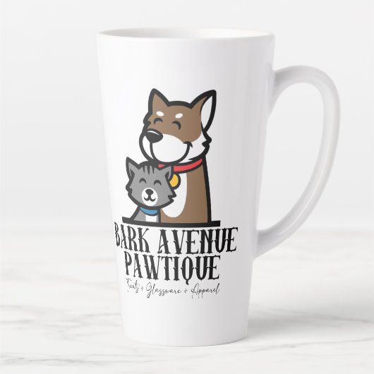 Tasse Latte BARK AVENUE PAWTIQUE - logo 3 (Droite)