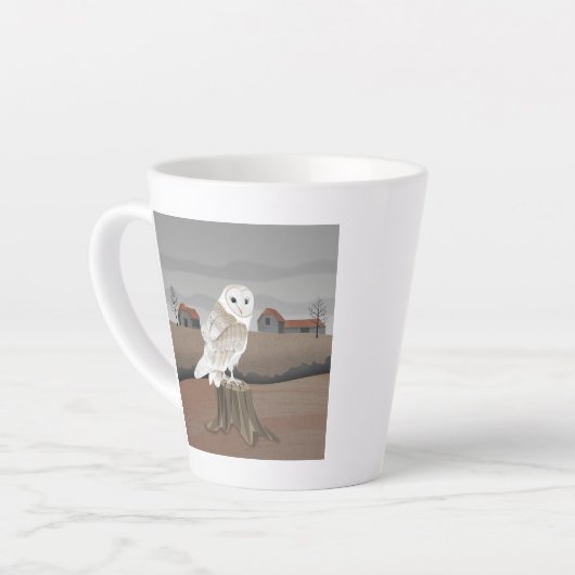 Tasse Latte Barn Owl (Angle gauche)