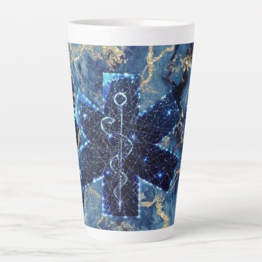 Tasse Latte Barre d'Asclepius (Devant)