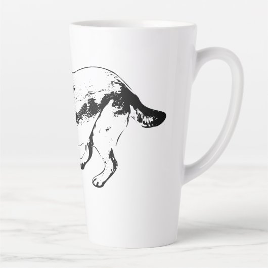 Tasse Latte Barre positionnée - Profil latéral (Droite)