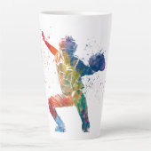 Tasse Latte baseball player (Devant)