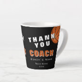 Tasse Latte Basket-ball Merci Coach (Angle droit)