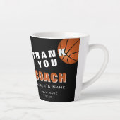 Tasse Latte Basket-ball Merci Coach (Droite)