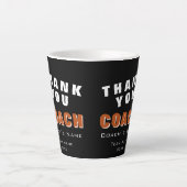 Tasse Latte Basket-ball Merci Coach (Devant)