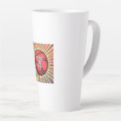 Tasse Latte Basket-ball Votre nom Pop Art (Angle droit)
