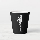 Tasse Latte Basse Guitare Joueur Baider (Devant)