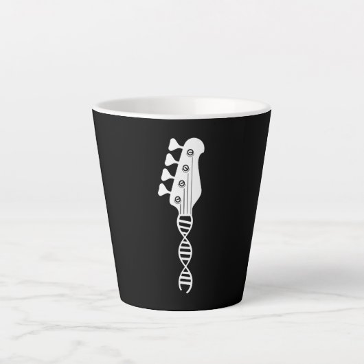 Tasse Latte Basse Guitare Joueur Baider (Devant)