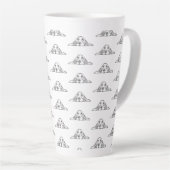 Tasse Latte basset blanc (Angle droit)