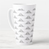 Tasse Latte basset blanc (Angle gauche)