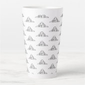 Tasse Latte basset blanc (Devant)