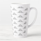 Tasse Latte basset blanc (Droite)